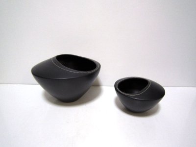 画像3: 黒半球形花器（大）　T-２３－７６