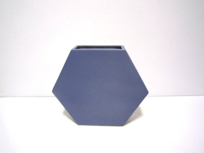 画像1: 六角型花器ブルー　T-２３-７８