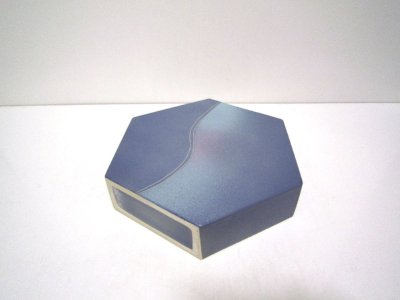 画像3: 六角型花器ブルー　T-２３-７８