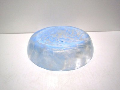画像3: ガラス花器　湧水水盤　ブルー　G-７５