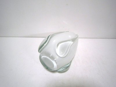 画像3: ガラス花器　G-７７　乳白（小）