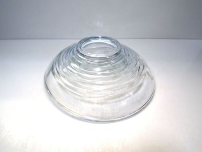 画像3: ガラス花器　クリア波紋水盤　ＣG-２３