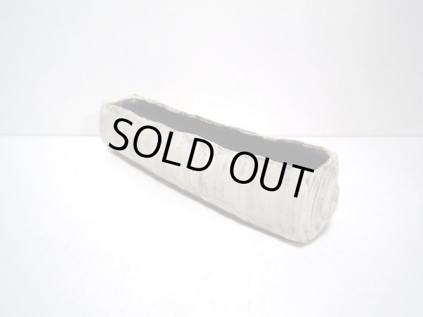 画像2: 手作り　白釉筒型変型　T-２４-９ (2)