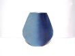 画像1: 特-１９３　手作り楕円ひねり花器ブルー (1)