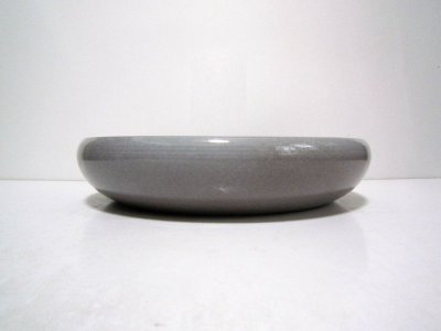 画像1: 特-２１１　グレー丸碗型万年青鉢１１号　