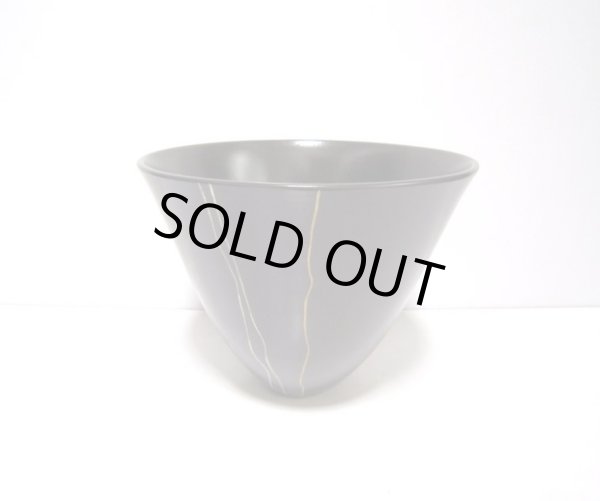 画像2: ダークブラウン８号広口花器　T-２５－７ (2)