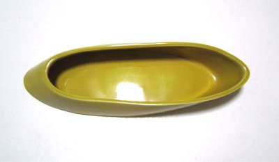 画像2: 特-２２４　黄釉舟形水盤　