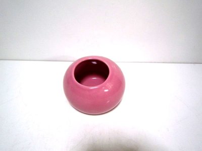 画像1: 特-２２１　ピンク丸小品花器