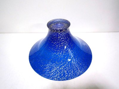 画像3: ガラス花器　ブルー朝顔　G-１０３