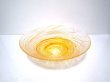 画像3: ガラス花器　６-０４２　渦水盤 オレンジイエロー (3)