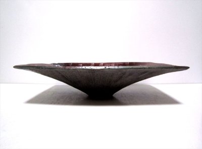 画像1: 手造り　内赤茶段目長角鉢　T-２６-２