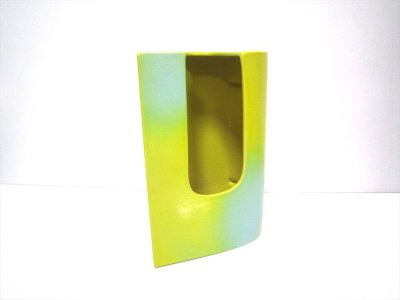 画像1: 黄色変形角形花器（縦横兼用）　T-２６-７