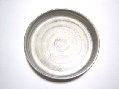 画像2: 手造り　白刷毛目１１号丸切立水盤　T-２６－３７
