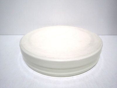 画像3: 特-３０８　白釉丸切立帯入水盤１０号　