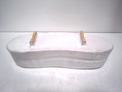 画像3: 手造り　白釉変型楕円コンポート　T-２５－１１