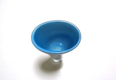 画像2: ガラス花器　一品作ライトブルー　G-１２０