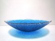 画像4: ガラス花器　Ｇ-１２６　縁透かし水盤　ライトブルー (4)