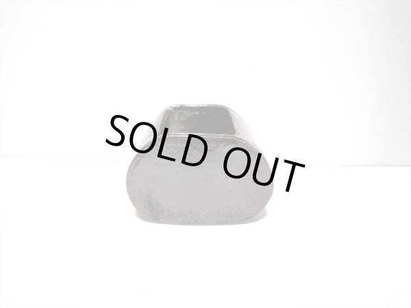 画像2: 特-３９３　手造りアメ茶俵型５号小型花器 (2)