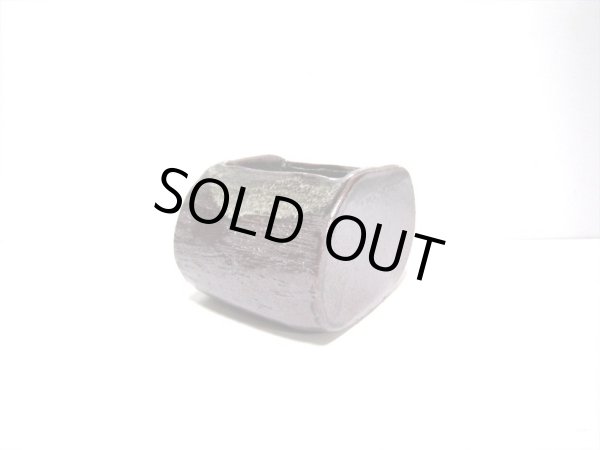 画像6: 特-３９３　手造りアメ茶俵型５号小型花器 (6)