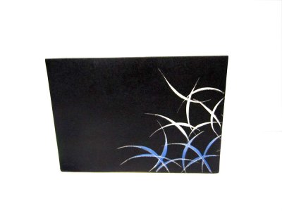 画像1: 一品作　黒/青釉角型花器　T-２８-１９