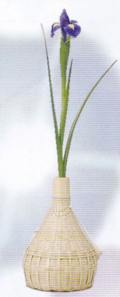 画像1: 竹籠　虫籠（白）（掛・置）