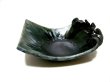 画像5: 特-４７５　手作り黒ビードロ流し片巻角皿鉢　 (5)