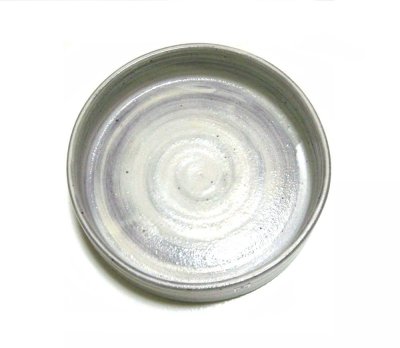 画像2: 手造り　白刷毛目８号丸切立水盤　T-２９－１７