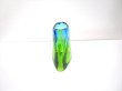 画像5: 特-５２２　ガラス山型花器 青緑 (5)