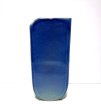 画像6: 特-５５１　手作り青ガラス釉１２号変型角型花器 (6)