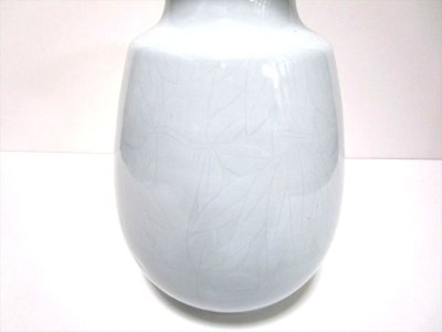 画像1: 特-５９２　李朝白磁写竹彫９号花瓶