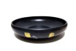 画像1: 黒１１.５号丸碗型オモト鉢 金/銀貼り　T-３１－１９ (1)