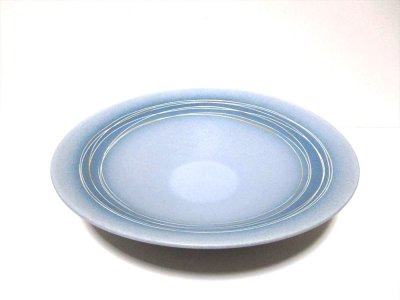 画像1: ブルーグレイ１２号丸皿鉢　T-３１－５４