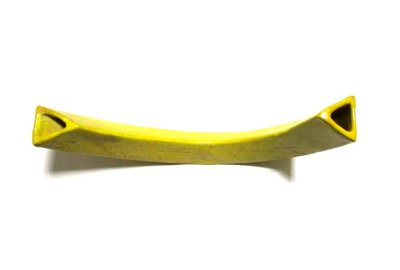 画像2: 手造り 黄色弓型２口花器 T-０２-１０ （一点限り）