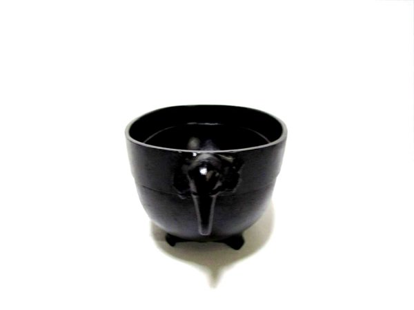 画像11: アルミ合金花器　８寸合金小判砂鉢 象耳付 古茶散らし (11)