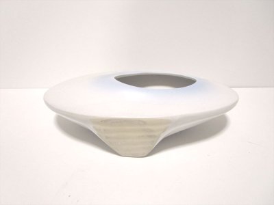 画像3: 白色楕円型縦横兼用花器　T-０３-１