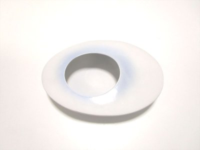 画像2: 白色楕円型縦横兼用花器　T-０３-１