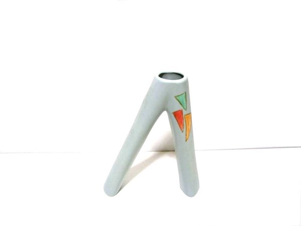 画像9: 特-６９０　逆Ｖ型花器ブルーグレー (9)