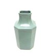 画像7: 特-５９１　青磁色正角角切花瓶 (7)