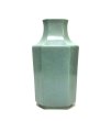 画像4: 特-５９１　青磁色正角角切花瓶 (4)