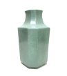 画像8: 特-５９１　青磁色正角角切花瓶 (8)