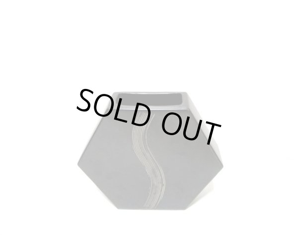 画像3: 特-４４２　六角型花器ダークブラウン (3)