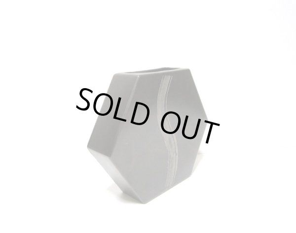 画像10: 特-４４２　六角型花器ダークブラウン (10)