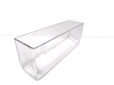 画像1: ガラス花器　角型ワイド３０　BBG-２３５