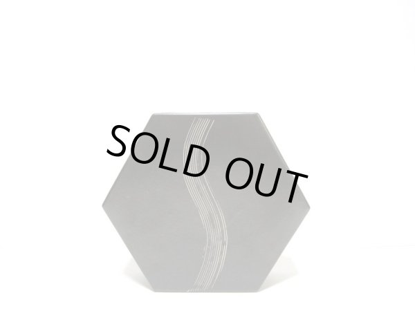 画像4: 特-４４２　六角型花器ダークブラウン (4)