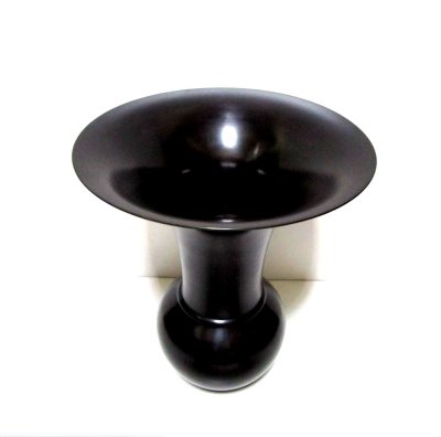 画像1: 特-７７６　銅器　古典丸蕪立華瓶 古銅色　（再生品）（一点限り）