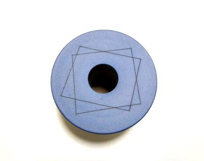 画像2: 手造り ライトブルー８.５号丸上円付花器　T-０７－０２