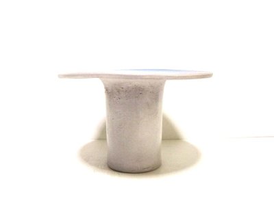 画像1: 手造り 白/ブルーボカシ７号丸上円付花器　T-０７－０１