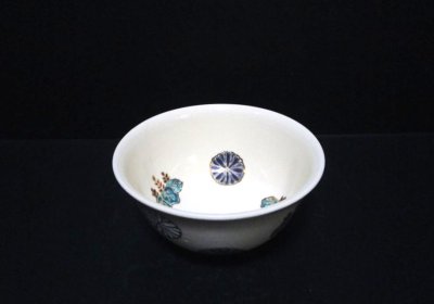 画像1: 手造　絵付６号丸盌型花器兼菓子器　T-０７－０３