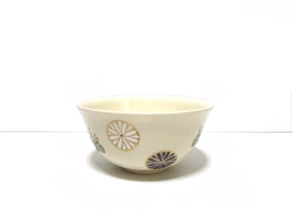 画像1: 手造　絵付６号丸盌型花器兼菓子器　T-０７－０３ (1)
