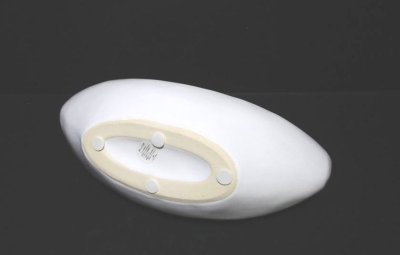 画像3: 白ツヤ１０号舟型１０口花器　T-０７-３９